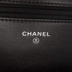 Chanel Black Suede Cocostellar Wallet on Chain