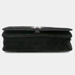 Chanel Black Suede Cocostellar Wallet on Chain