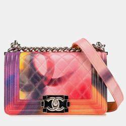 Chanel Multicolor Small Lambskin Flower Power Boy Flap