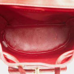 Chanel Red Lambskin Backpack