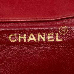 Chanel Red Lambskin Backpack