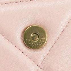 Chanel Shoulder Bag 19 Lambskin Pink Phone Chain Clutch