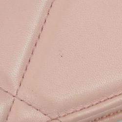 Chanel Shoulder Bag 19 Lambskin Pink Phone Chain Clutch
