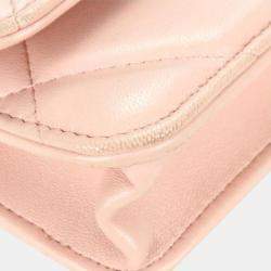 Chanel Shoulder Bag 19 Lambskin Pink Phone Chain Clutch