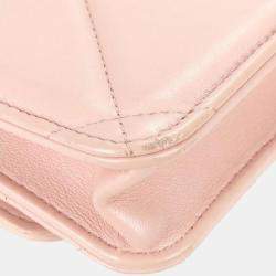 Chanel Shoulder Bag 19 Lambskin Pink Phone Chain Clutch