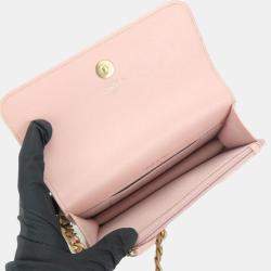 Chanel Shoulder Bag 19 Lambskin Pink Phone Chain Clutch