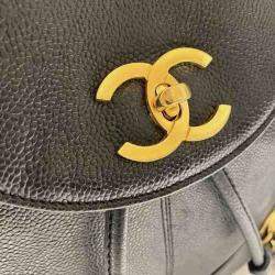Chanel Black Leather Triple CC Backpack 
