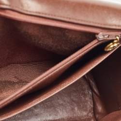 Chanel Brown Quilted Leather CC Flap Vintage Messenger Bag