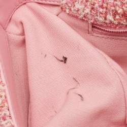 مملوكة مسبقًا Chanel Pink Quilted Tweed Medium 19 Flap Bag