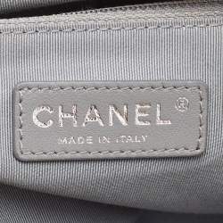 Chanel Gold/Silver Quilted Leather New Medium Boy Flap Bag