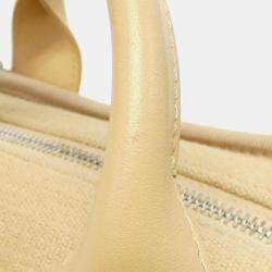 Chanel Beige Canvas Deauville Boston Bag