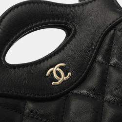 Chanel Black Lambskin 31 Mini Chain Clutch Bag