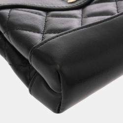 Chanel Black Lambskin 31 Mini Chain Clutch Bag
