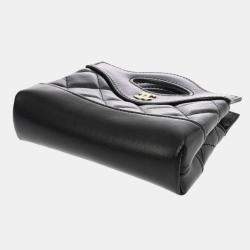 Chanel Black Lambskin 31 Mini Chain Clutch Bag