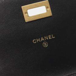 Pre Owned Chanel Black Leather 2.55 Chain Shoulder Bag