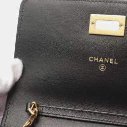 Pre Owned Chanel Black Leather 2.55 Chain Shoulder Bag