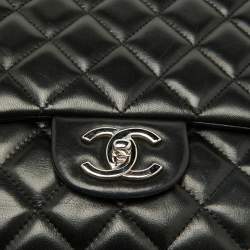Chanel Black Quilted Leather Maxi Classic Double Flap Bag