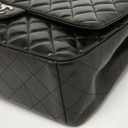 Chanel Black Quilted Leather Maxi Classic Double Flap Bag