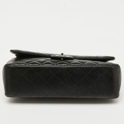 Chanel Black Quilted Leather Maxi Classic Double Flap Bag