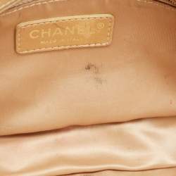 Pre Owned Chanel Gold/Silver Bubbling Leather Medium Classic Single Flap Bag
