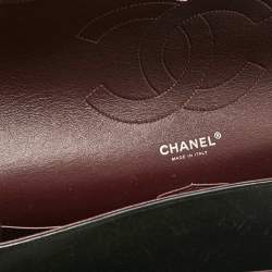 Pre Owned Chanel Black Quilted Leather Jumbo Classic Double Flap Bag