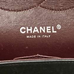 Pre Owned Chanel Black Quilted Leather Jumbo Classic Double Flap Bag