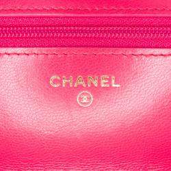 Chanel Pink Quilted Lambskin 19 Wallet on Chain