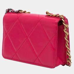 Chanel Pink Quilted Lambskin 19 Wallet on Chain