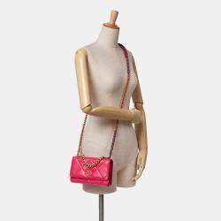 Chanel Pink Quilted Lambskin 19 Wallet on Chain