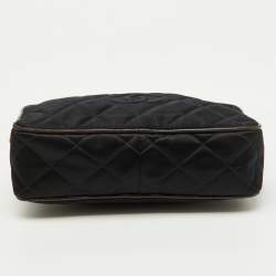 Pre Owned Chanel Black Quilted Satin CC Tassel Vintage Bag