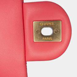 Chanel Pink Mini Rectangular Lambskin Pearl Crush Flap Shoulder Bag