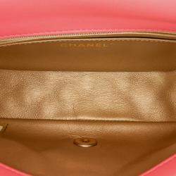 Chanel Pink Mini Rectangular Lambskin Pearl Crush Flap Shoulder Bag