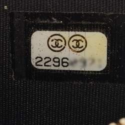 Chanel Black Quilted Leather Boy Double Zip Wallet On Chain