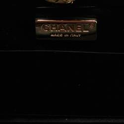 Pre Owned Chanel Black Quilted Leather Around The World Clutch Bag