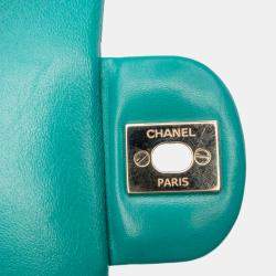Chanel Blue Mini Rectangular Classic Lambskin Single Flap Shoulder Bag