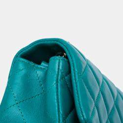 Chanel Blue Mini Rectangular Classic Lambskin Single Flap Shoulder Bag