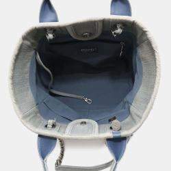 Chanel Light Blue Denim Small Deauville Tote Bag 