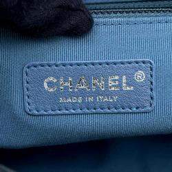 Chanel Light Blue Denim Small Deauville Tote Bag 