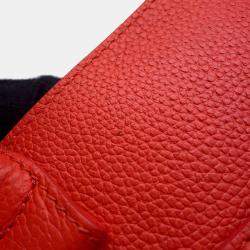 Chanel Red Leather Small Neo Executive Tote Bag