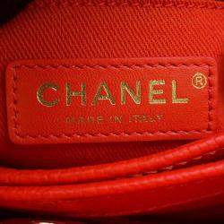 Chanel Red Leather Small Neo Executive Tote Bag