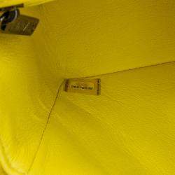 Chanel Yellow Mini Rectangular Classic Velvet Single Flap Bag