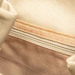 Chanel Brown Lambskin Logo Camellia Tote Bag