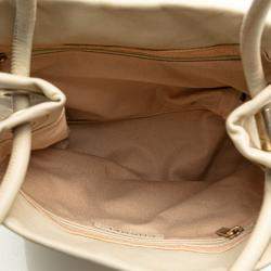 Chanel Brown Lambskin Logo Camellia Tote Bag