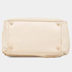 Chanel Brown Lambskin Logo Camellia Tote Bag