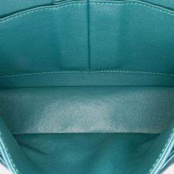 Chanel Blue Small Classic Chevron Caviar Double Flap Bag