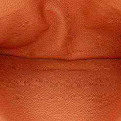 Pre Owned Chanel Orange Medium Classic Caviar Double Flap Bag