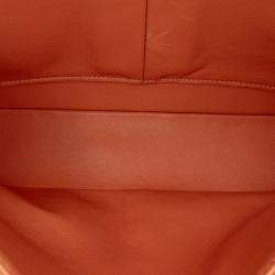 Pre Owned Chanel Orange Medium Classic Caviar Double Flap Bag