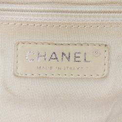 Pre Owned Chanel Black Large Lambskin Chain Around Flap  Bag
