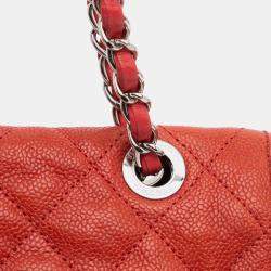 Chanel Red Medium Caviar French Riviera Flap Bag