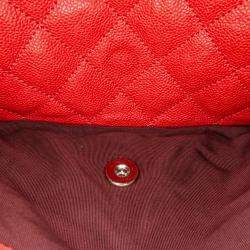Chanel Red Medium Caviar French Riviera Flap Bag